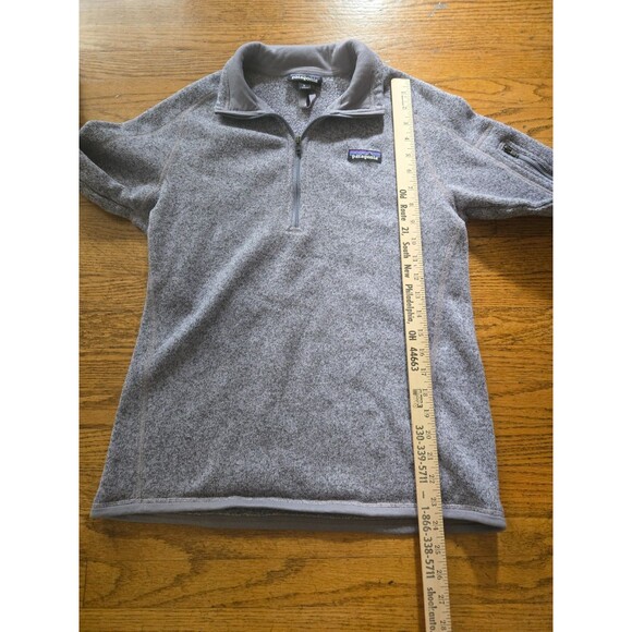 Patagonia Better Sweater Womens Size Medium Gray 1/4 Zip Fleece Embroidered Logo - Picture 6 of 7